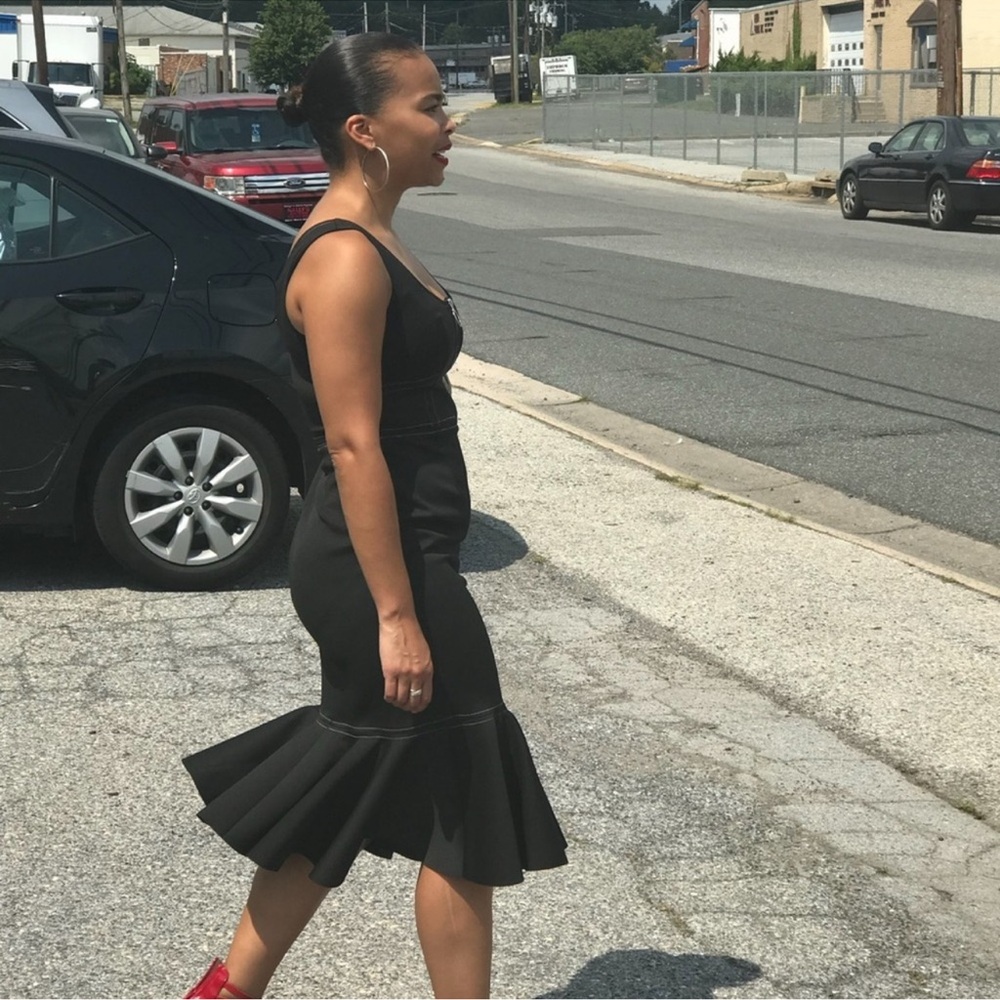 Elegant Black Flared Dress